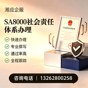 南充SA8000社会责任体系认证服务